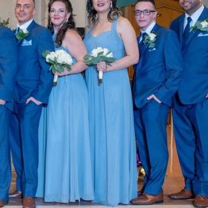 Light blue Azazie dress